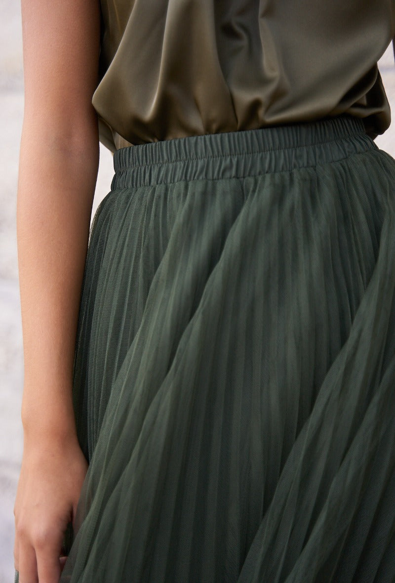 Olive tulle clearance skirt