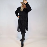 Gothic Net Knitted Pullover Dress-SimpleModerne