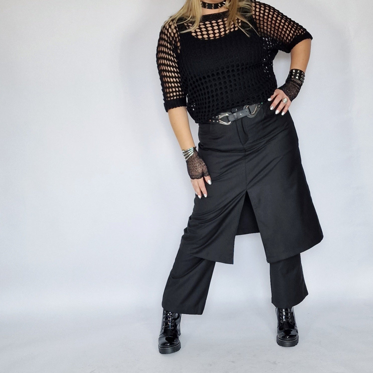 Jazz Up Punky Skirt Overlay Pants