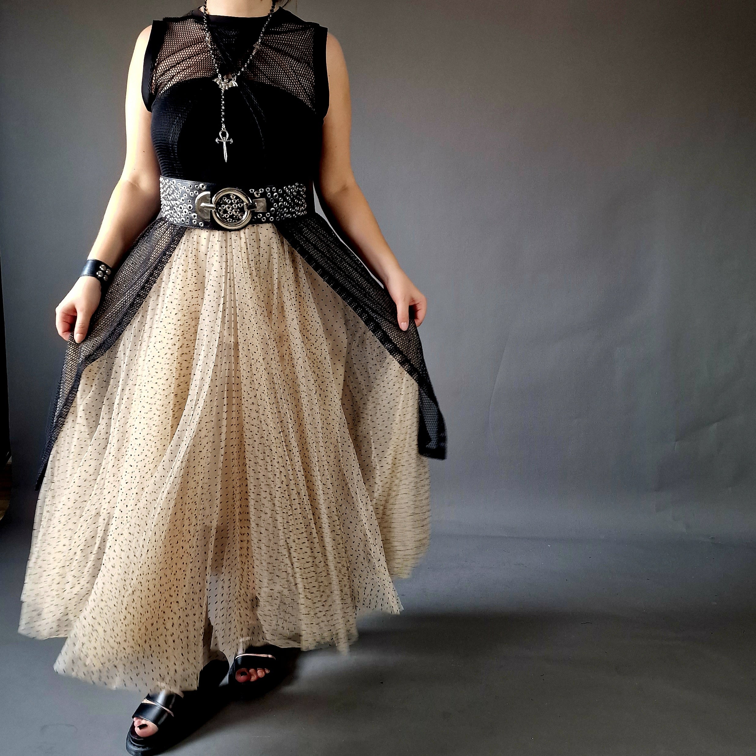 Maxi tulle hotsell skirt gold