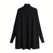 Basic Oversize Fit Black Pullover for Office-SimpleModerne