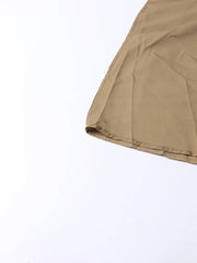 Caramel Chic Tulle Skirt with Buckle Lace Up-SimpleModerne