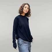 Casual Minimal Goth Irregular Design Pullover-SimpleModerne