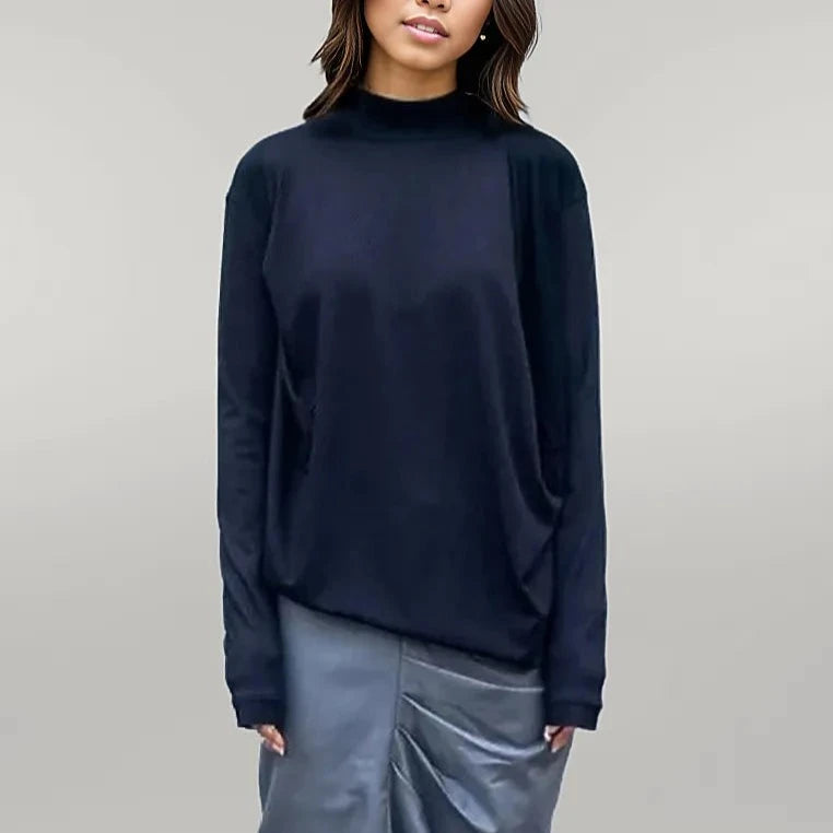 Casual Minimal Goth Irregular Design Pullover-SimpleModerne