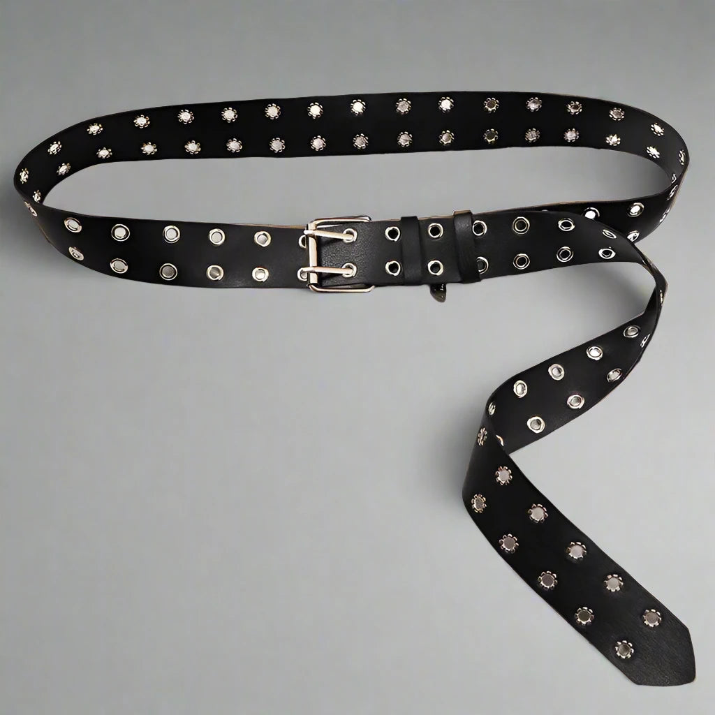 Casual Minimal Goth Rivet Belt-SimpleModerne