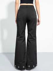 Casual Minimal Goth Trendy Cargo Trousers-SimpleModerne