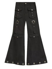 Casual Minimal Goth Trendy Cargo Trousers-SimpleModerne