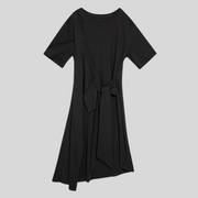 Casual Punk Irregular Design Maxi Black Shirt-SimpleModerne