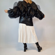 Chic Fluffy Black Blouse-SimpleModerne