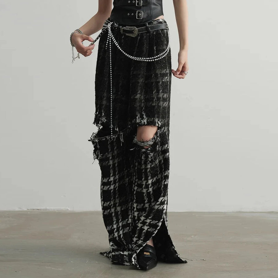 Chic Gothic Style Hallow-Out Design Trousers-SimpleModerne