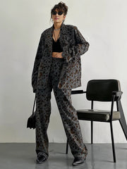 Chic Leopard Print Trousers-SimpleModerne