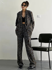 Chic Leopard Print Trousers-SimpleModerne