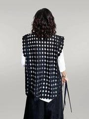 Edgy Circle Pattern Net Vest-SimpleModerne