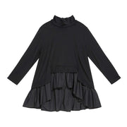 Emignute Asymmetrical Ruffled Sweatshirt-SimpleModerne