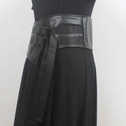 Gothic Vegan Leather Waist Belt with Buckle Straps - Adjustable Length-SimpleModerne