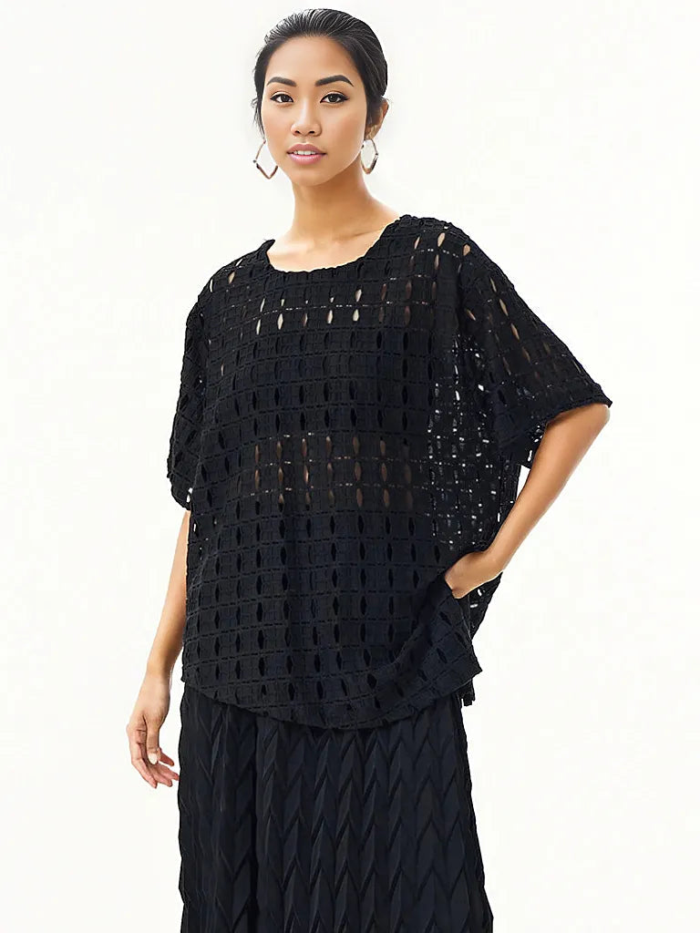 Irregular Design Net T-Shirt-SimpleModerne