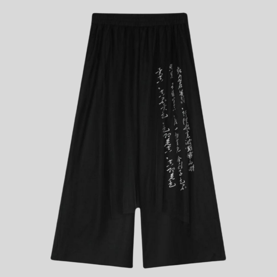 Japanese Style Overlay Trousers-SimpleModerne