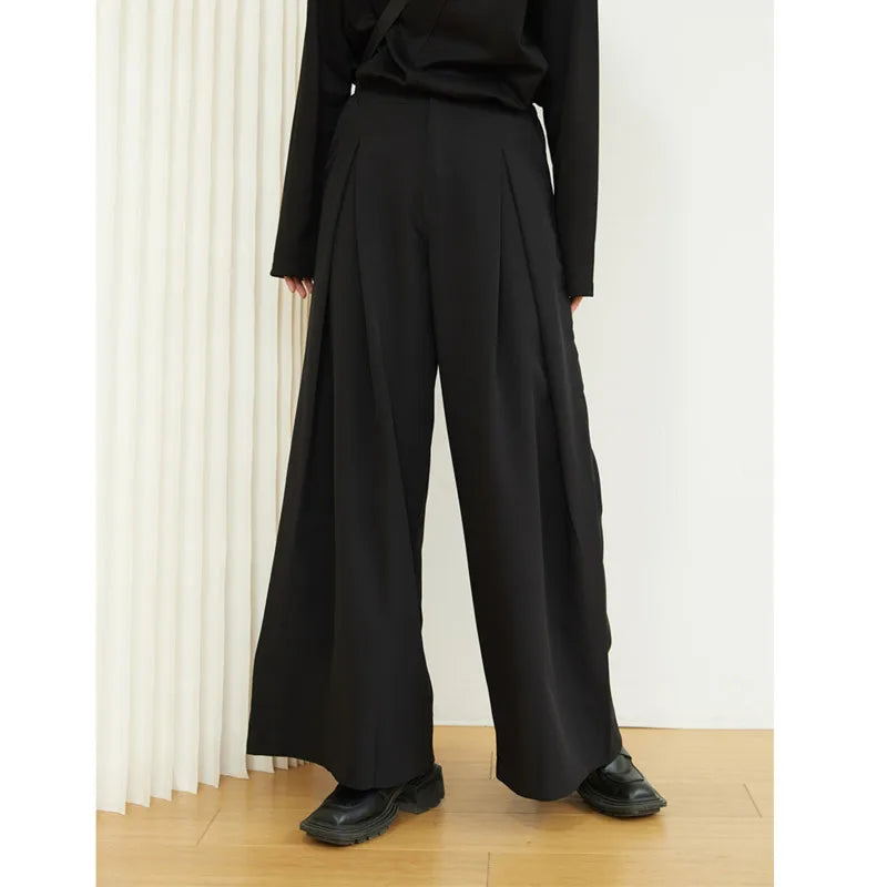 Jazz Up Ellijam Wide Legged Black Trousers-SimpleModerne