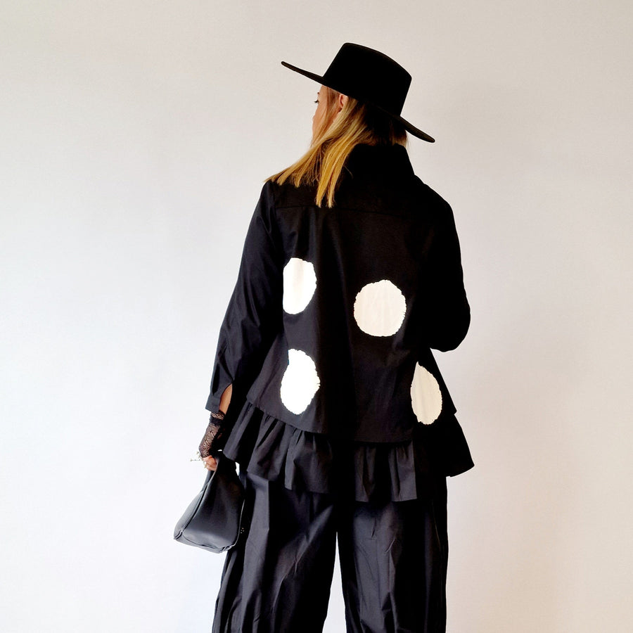 Jazz Up Maxi Polka Dot Shirt-SimpleModerne