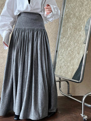 Jazz Up Maxi Winter Gray Skirt-SimpleModerne