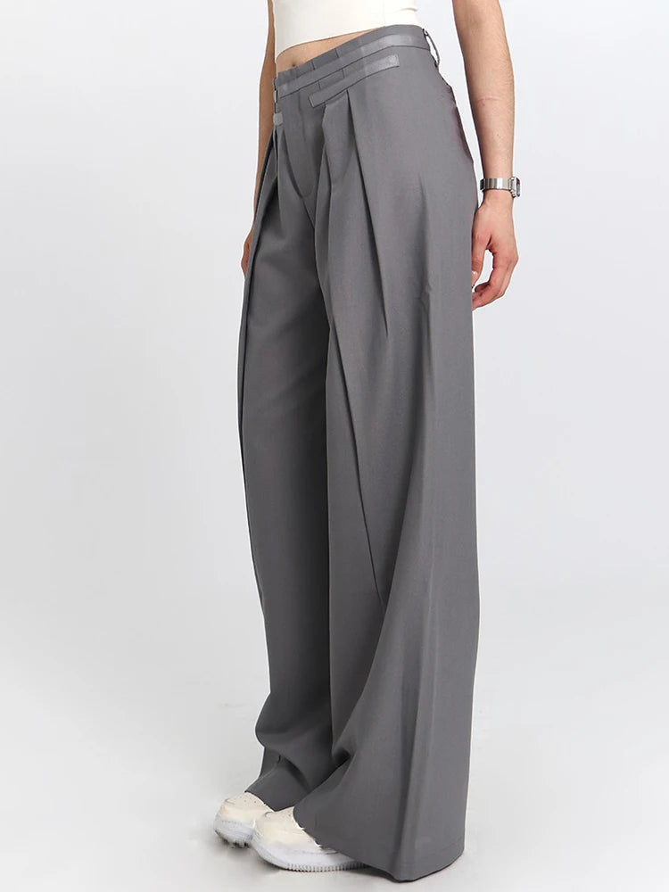 Jazz Up Office Style Irregular Design Trousers-SimpleModerne