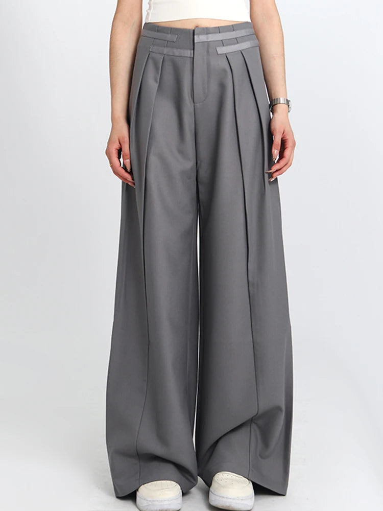 Jazz Up Office Style Irregular Design Trousers-SimpleModerne