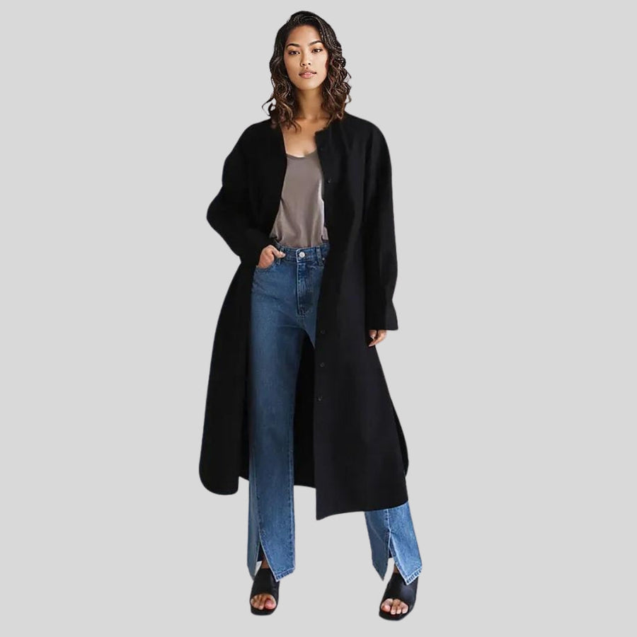 Jazz Up Oversized Fit Maxi Basic Shirt Blouse-SimpleModerne