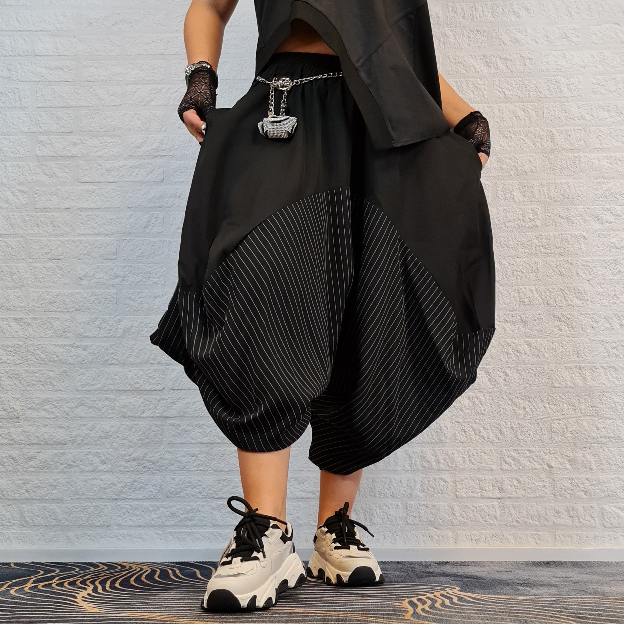 Jazz Up Street Punk Wide Legged Pants-SimpleModerne