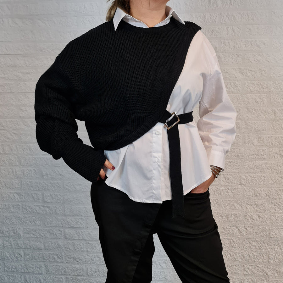 Jazz Up Tow Shirt & Knit Set-SimpleModerne