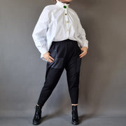 Jazz Up Trendy Button Closure White Blouse-SimpleModerne