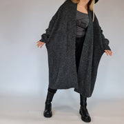 Lazy Keep Warm Chunky Dusky Goth Cardigan-SimpleModerne