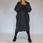 Lazy Keep Warm Chunky Dusky Goth Cardigan-SimpleModerne