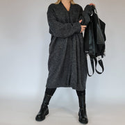 Lazy Keep Warm Chunky Dusky Goth Cardigan-SimpleModerne