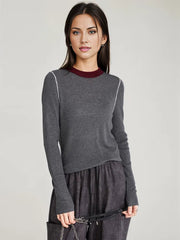 Limited Edition Lightweight Knitted Pullover – Available in Gray, Oat, and Wine Red-SimpleModerne