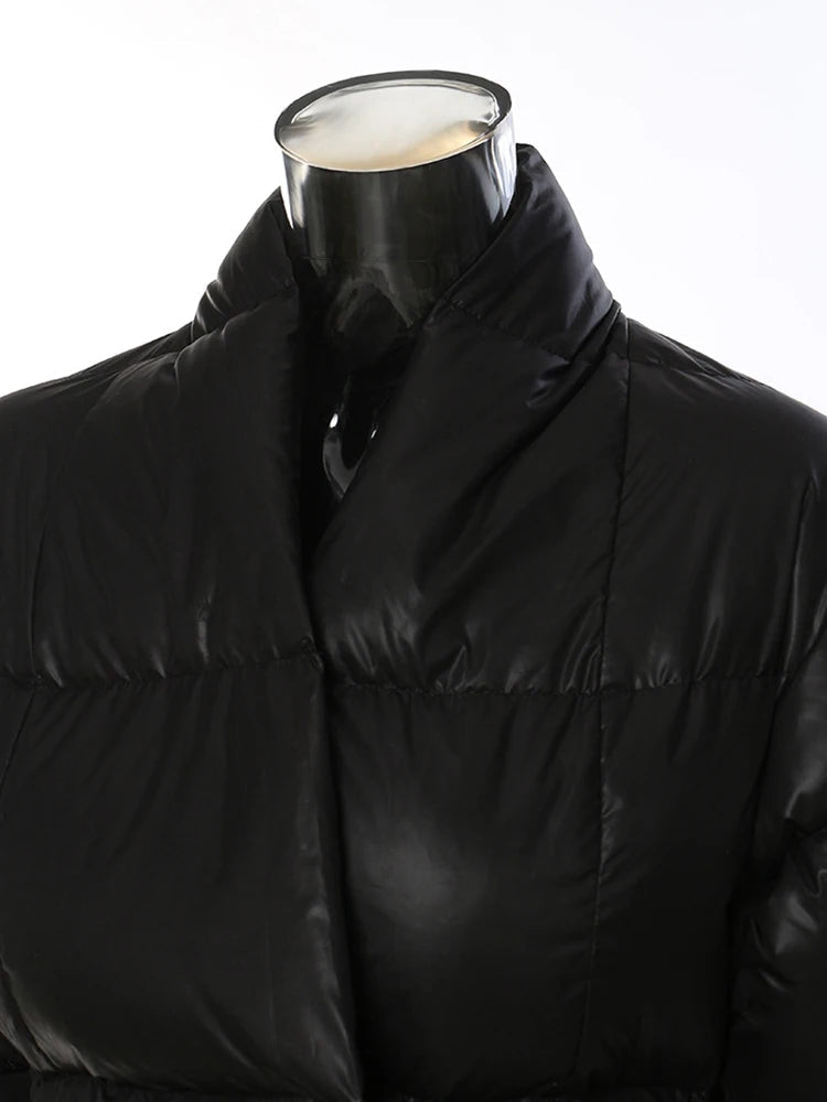 Lite Cotton Padded Jacket with Extra Long Sleeves - Black-SimpleModerne