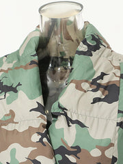 Lite Cotton Padded Jacket with Extra Long Sleeves - Camouflage-SimpleModerne