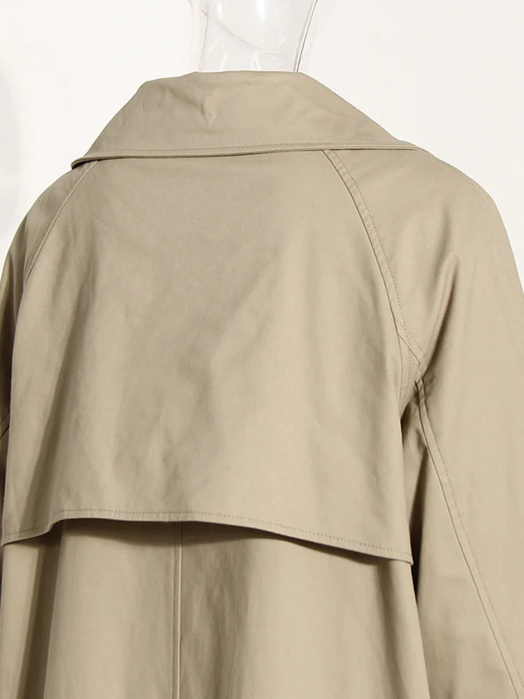 Maxi Pocket Khaki Windbreaker-SimpleModerne