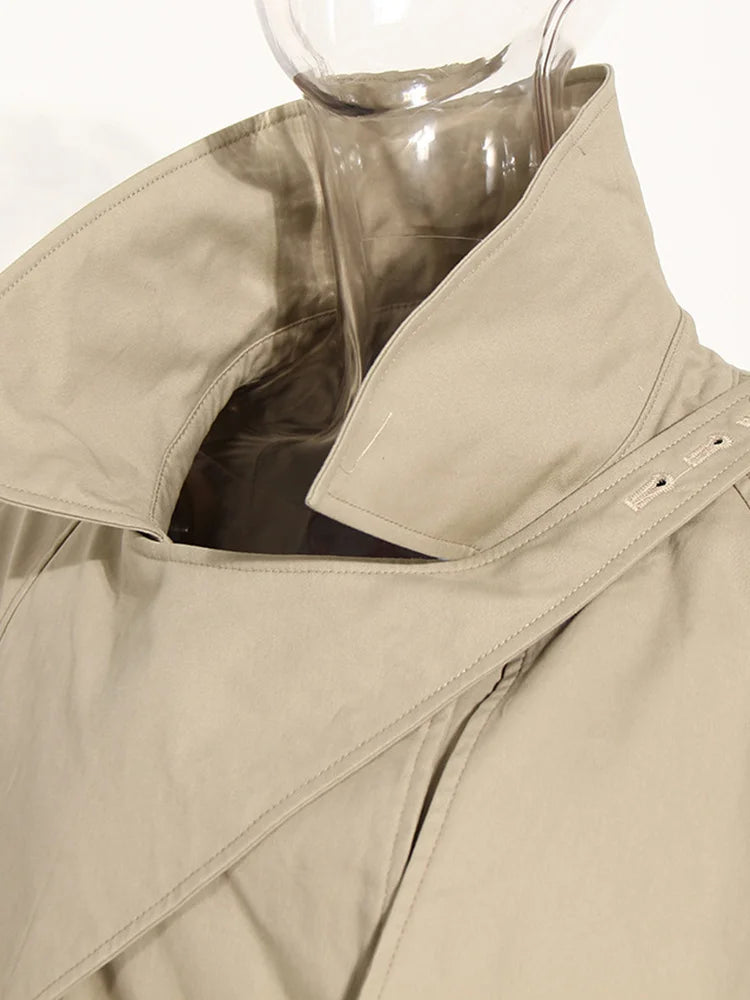 Maxi Pocket Khaki Windbreaker-SimpleModerne