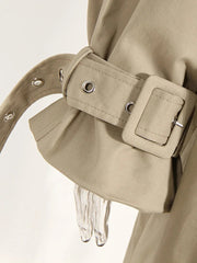 Maxi Pocket Khaki Windbreaker-SimpleModerne