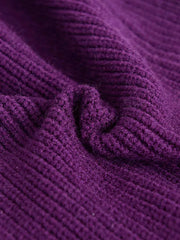 Maxi Split Purple Turtleneck Pullover-SimpleModerne