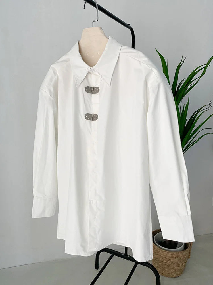 Miss Office Punk Irregular Design Shirt Blouse-SimpleModerne