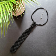 Perlu Drauge Black Tie Necklace-SimpleModerne