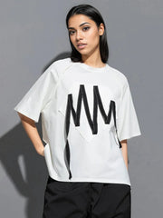 Punky Zigzag Applique T-Shirt-SimpleModerne