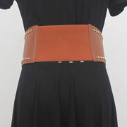 Rivet Girl - Gothic Style Wide Belt with Rivets-SimpleModerne