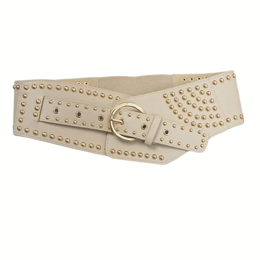 Rivet Girl - Gothic Style Wide Belt with Rivets-SimpleModerne