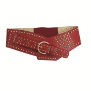 Rivet Girl - Gothic Style Wide Belt with Rivets-SimpleModerne