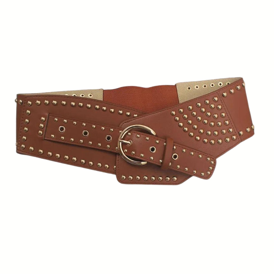 Rivet Girl - Gothic Style Wide Belt with Rivets-SimpleModerne