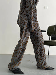 Chic Leopard Print Trousers-SimpleModerne