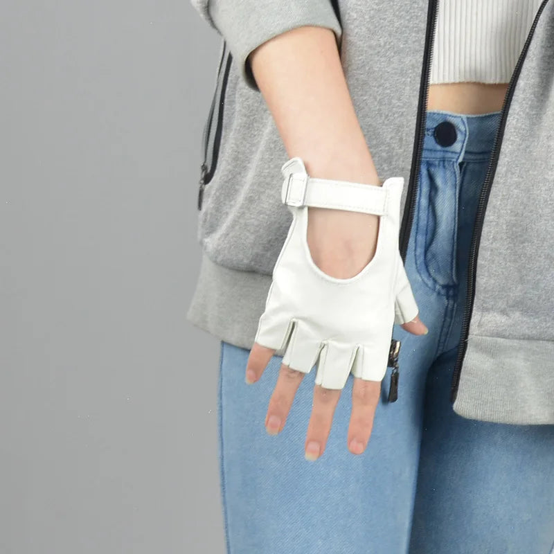 Minimalist Vegan Leather Gloves - Available in Light Brown, White & Black-SimpleModerne