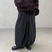 Balloon-Style Striped Trousers-SimpleModerne